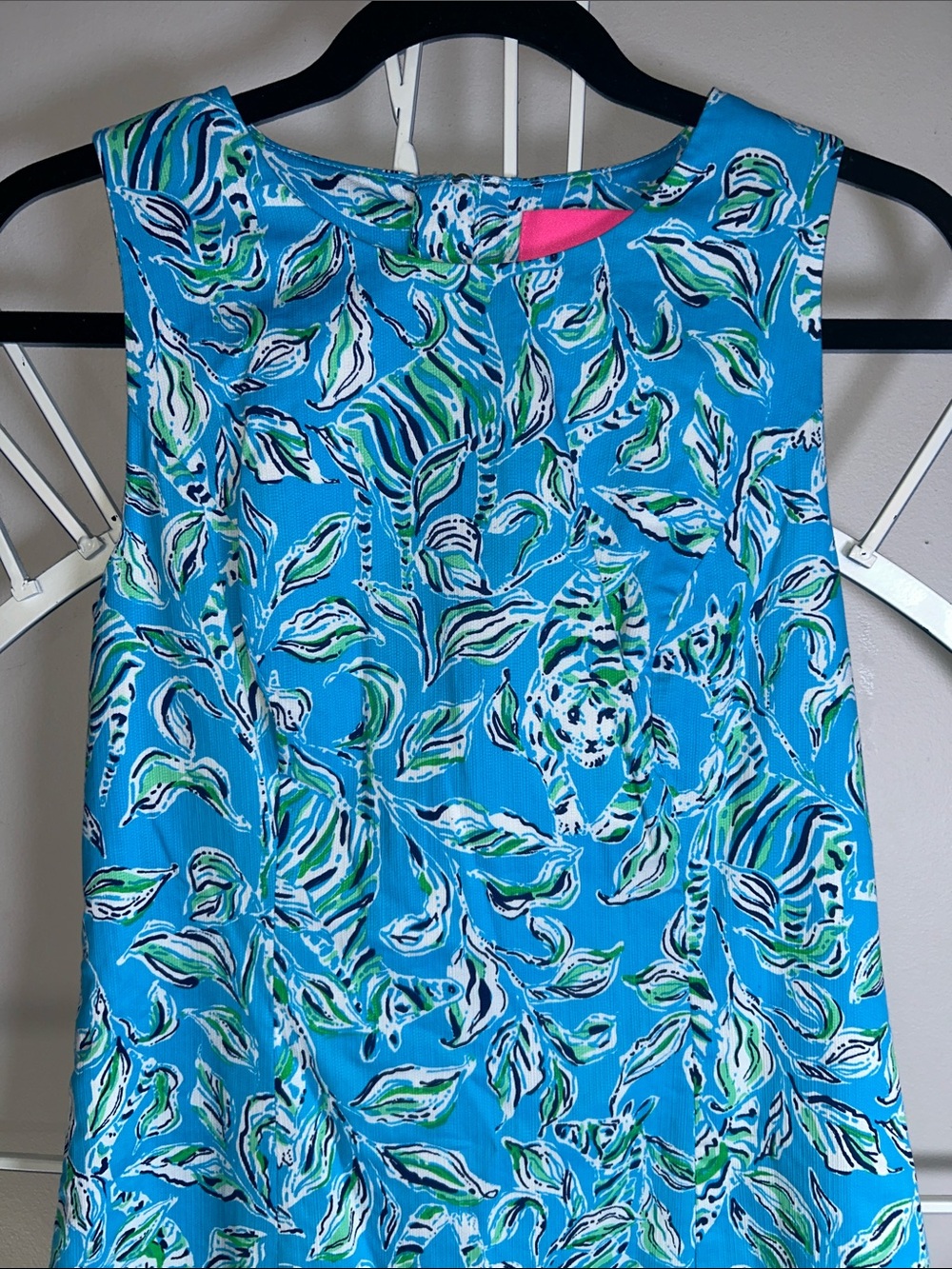 Lilly Pulitzer Mila Turquoise Blue Floral Midi Stretch Shift Dress - Picture 2 of 11